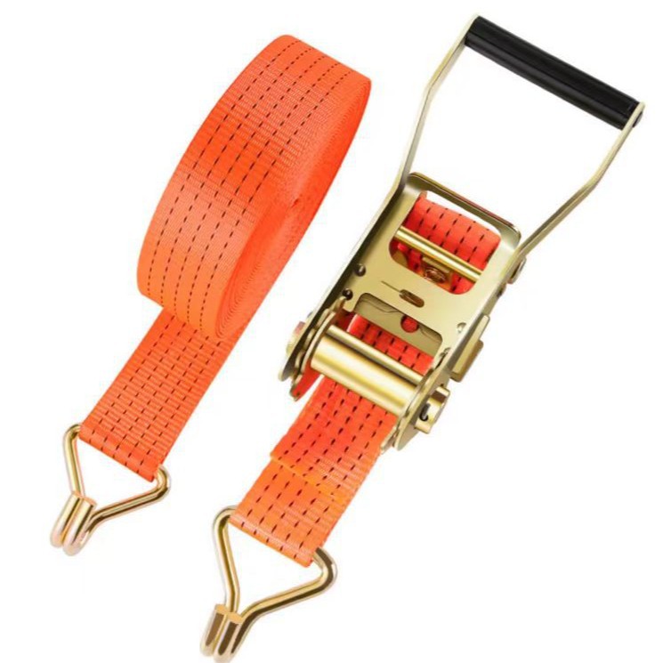 Widened orange polyester binding belt truck tensioner binding belt retractor container cargo binding belt factory