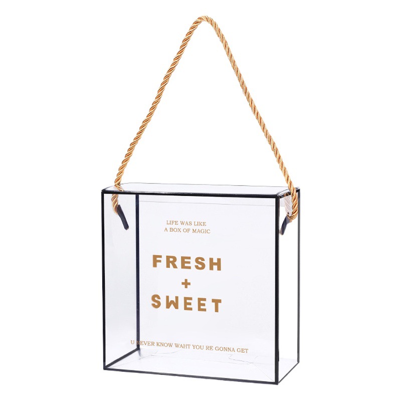 Christmas Transparent Hand-Held Packaging Box Customized Glutinous Rice Boat Snowflake Cookie Packaging Box Christmas Baking Gift Box