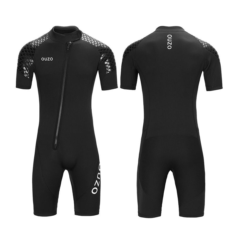 Picture of New 3mm Wetsuit for Men and Women, Short-Sleeved Shorts, Wetsuit, Thickeneded, Warm and Cold-Proof Surfing Suit, Jellyfish Suit, Wet Suit