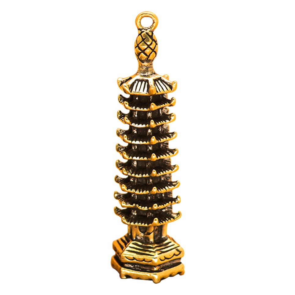 Mini Nine-layer Wenchang Tower Keychain Pendant Small Jewelry to be No. 1 Pendant College Entrance Examination Winning Gift Wholesale