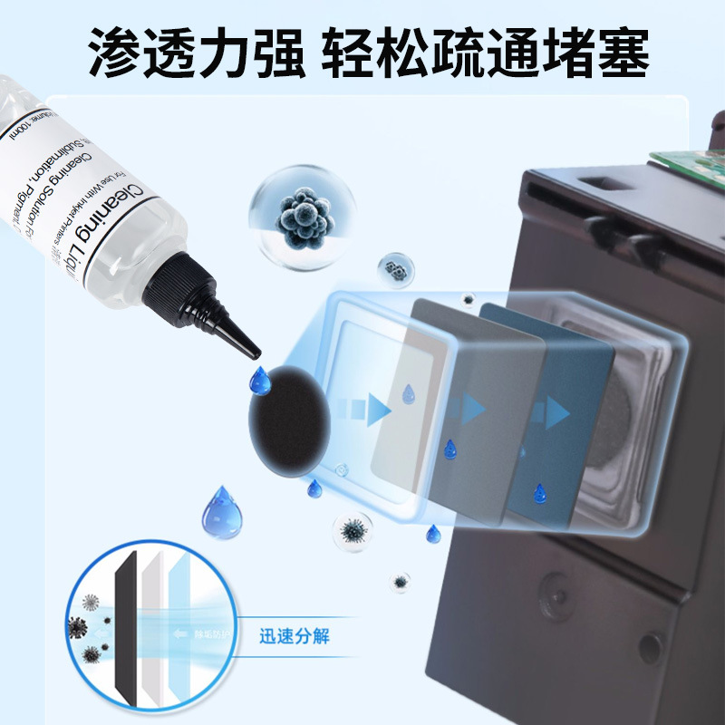 Picture of Inkjet Printer Nozzle Cleaning Fluid Nozzle Dye Pigment Cleaning Agent Export 100ml Port Cleaning Agent