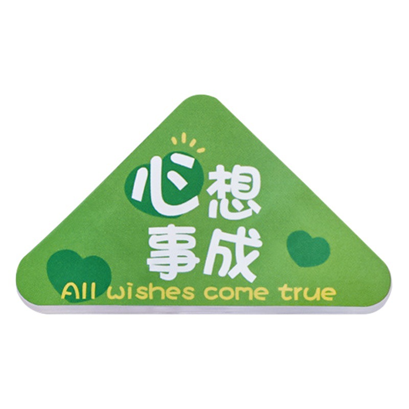 Picture of Creative inspirational text triangle clip student pp note clip acrylic document anti-roll clip test paper storage corner clip