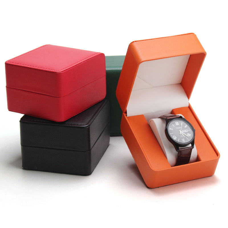 Picture of Pu Leather Frosted Rounded Corner Watch Box Display Square Box High-End Watch Packaging Box Gift Storage Box in Stock