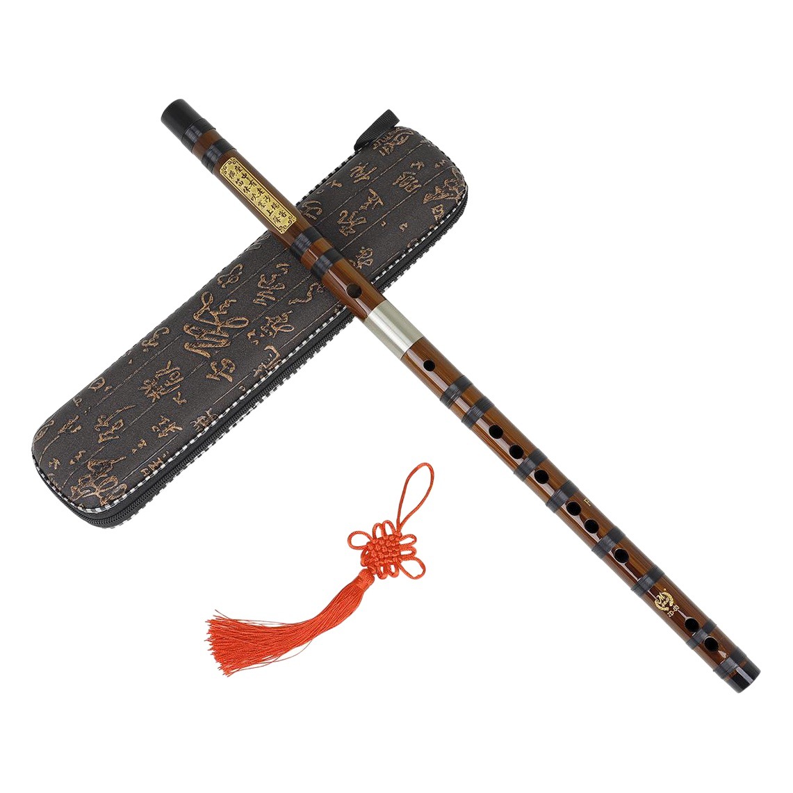 Meibei Bamboo Flute Cloth Box C/D/E/F/G Bitter Bamboo Flute National Musical Instrument Cave Xiao Beginners to Play Flute