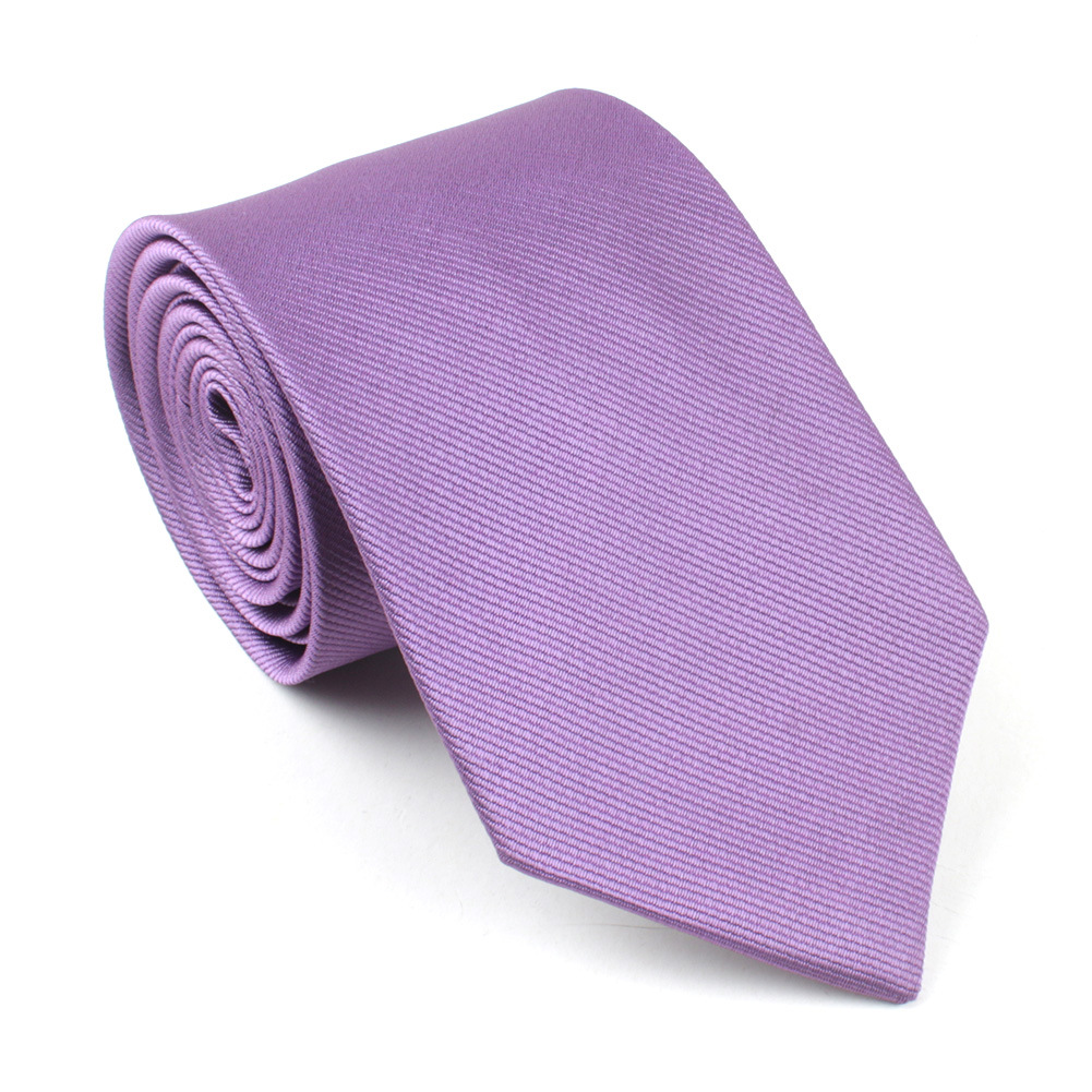 Picture of Men's tie cross-border polyester silk 8cm dress solid color fine thread jacquard collar pole spot wholesale one