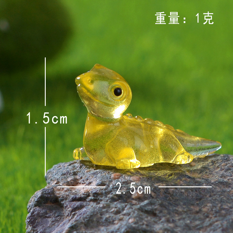 Picture of Cross-Border Cute Luminous Cute Little Lizard Micro Landscape Gardening Ornaments Cartoon DIY Material Resin Crafts