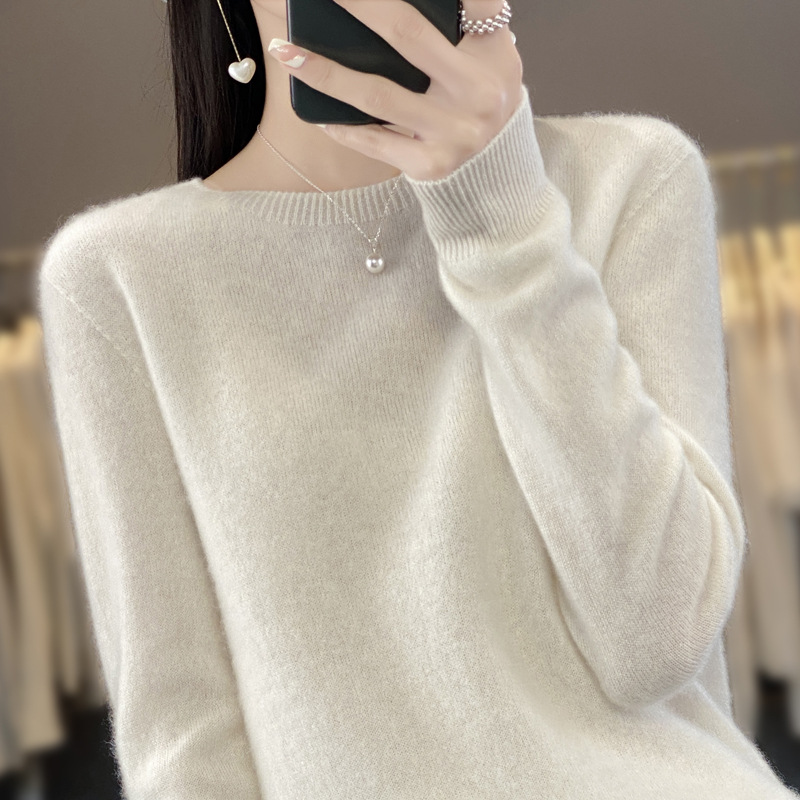 Picture of Soft Nuo low round neck sweater women's autumn and winter New pullover long sleeve wool bottoming shirt women's first-line ready-to-wear sweater women
