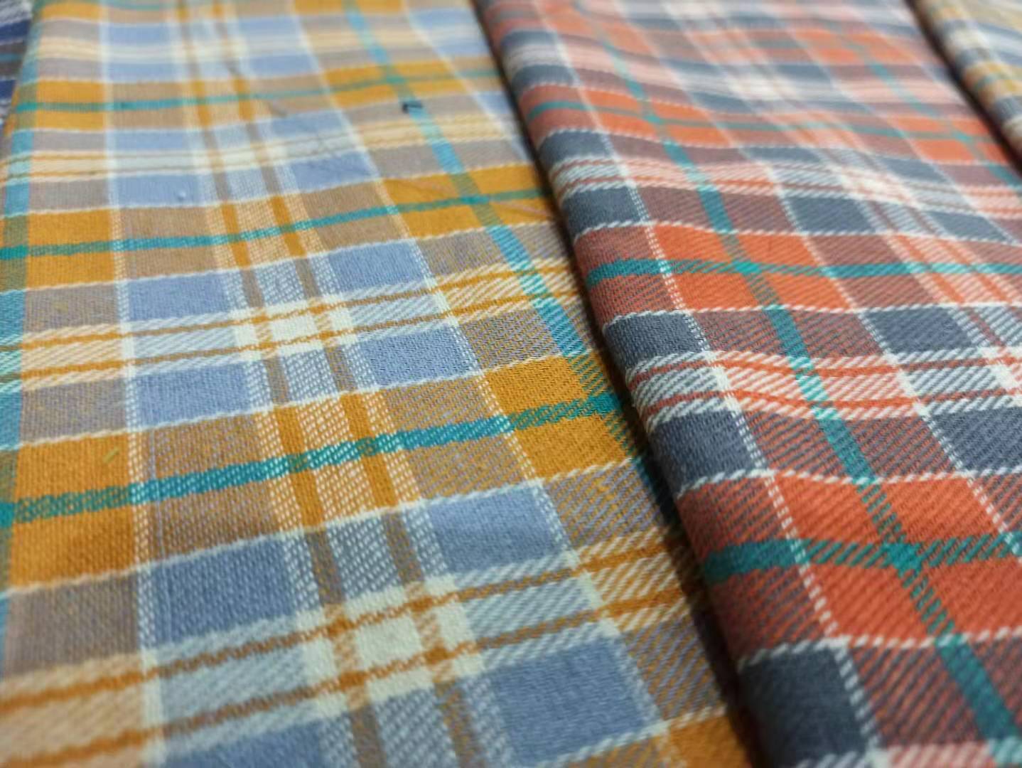Ready Supply of Cotton Flannel Plaid, Brushed Yarn-Dyed Plaid, Shirt Cloth Plaid