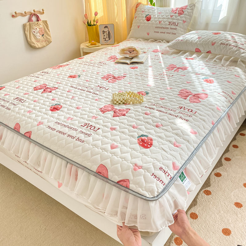 Picture of Class A Thickened Bed Cover Padded One-piece Bed Cover Nantong Hotel Simmons Mattress Protective Cover All-inclusive Non-slip Bed Sheet