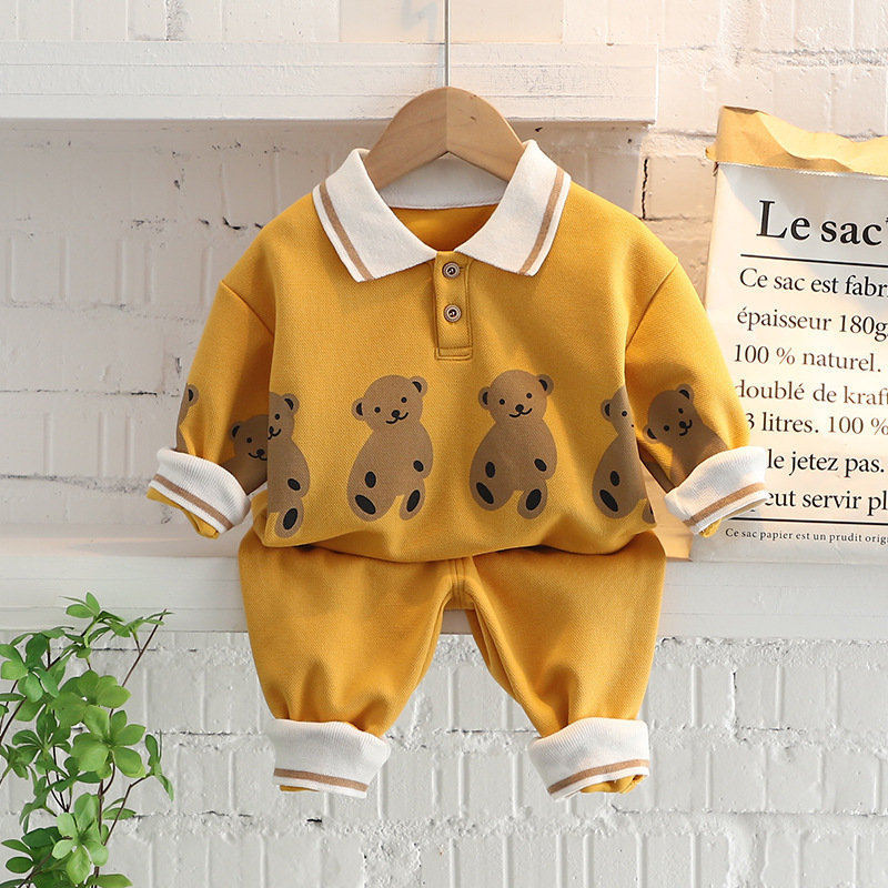 Picture of Children's Clothing Boys Korean Style New Spring Casual Fashion Sweatshirt Suit Kidsren's Spring & Fall Clothing Baby Fashionable Trend