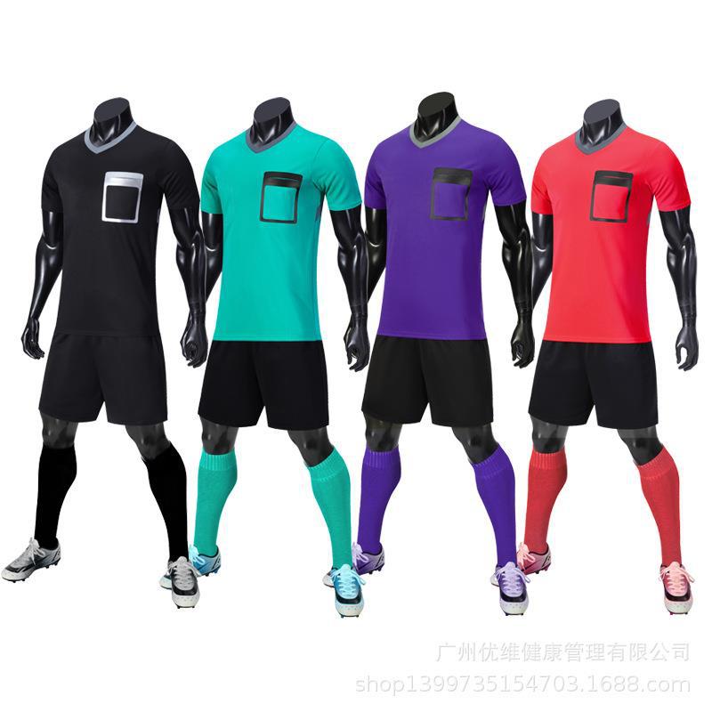 New Football Referee Suit Referee Wear Jersey Foreign Trade Football Training Suit Printable logo