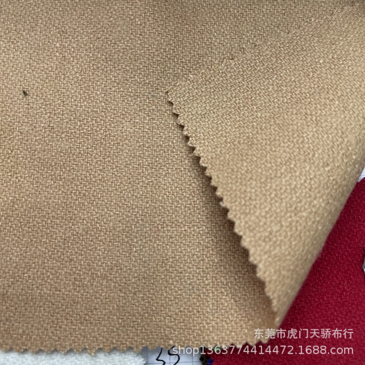In stock supply woven wool thin delicate woolen fabric 420g wool viscose plain woolen fabric
