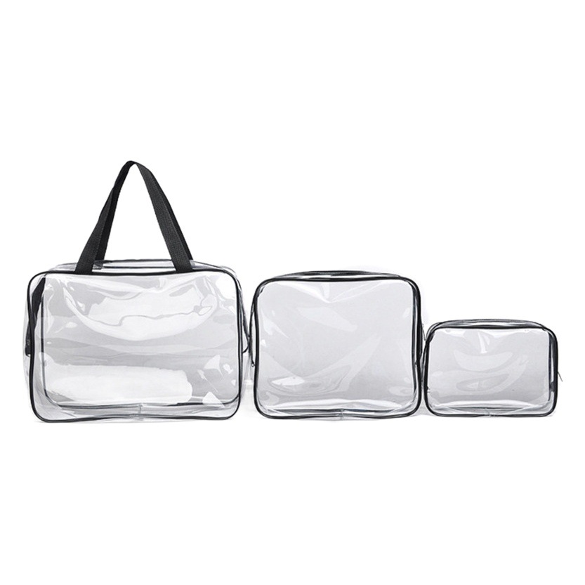 Waterproof Wash Bag Transparent Visible Travel Cosmetic Bag Printable LOGO Beauty Products Storage Packaging Bag