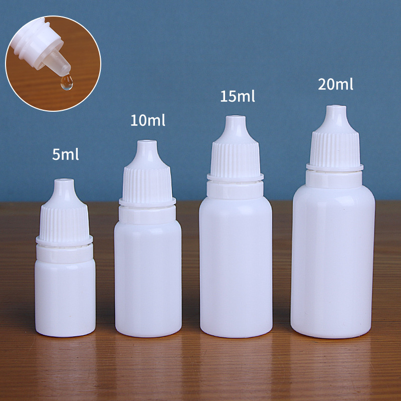 Factory Custom Drop Bottle Eye Drop Plastic Bottle Dispensing Liquid Drop Bottle White Light-proof Drop Bottle