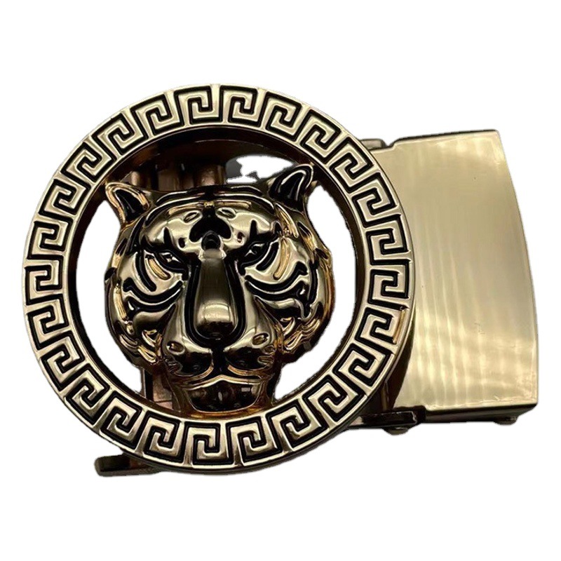 2022 new tiger head this year tiger head belt buckle automatic buckle card head variety of buckle