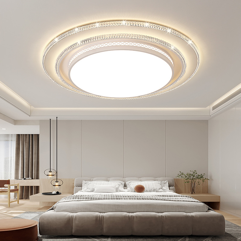 Picture of New round living room headlight light luxury high-end feeling crystal lamp modern simple ceiling lamp hall large size main lamp