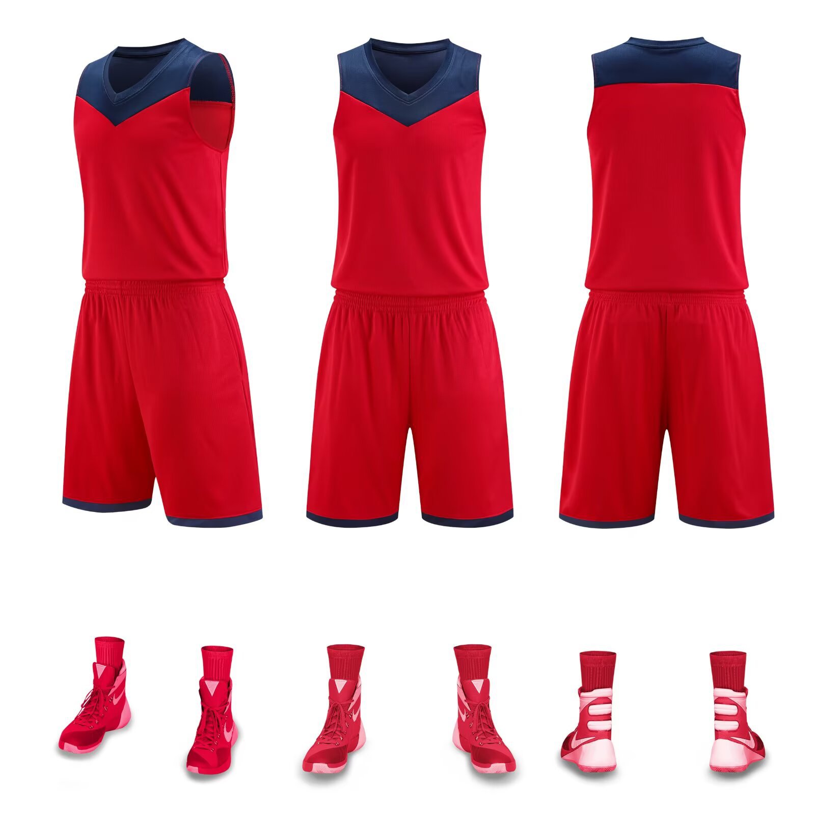 Picture of New in stock basketball uniform suit men's competition team uniform adult children training basketball uniform vest outdoor sports