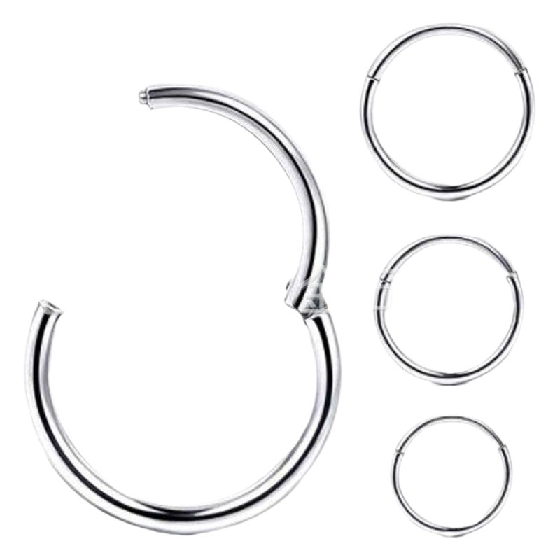 G23 Titanium Alloy Closed Ring, No Pin, Septum Nose Ring, Seamless Ring, Earrings, Piercing Jewelry, Versatile and Lightweight