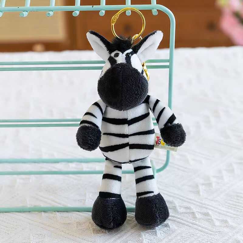 Picture of Lion Pendant Animal Keychain Tiger Zebra Raccoon Turtle Dog Wolf Dog Backpack Bag Pendant Doll