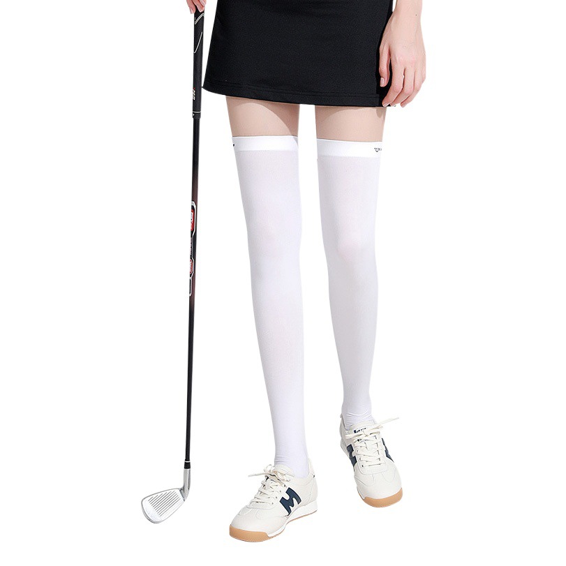 Summer Ice Silk Sunscreen Stockings for Women Golf Sports Stockings Breathable Non-Slip Stovepipe Leg Socks Xwz02
