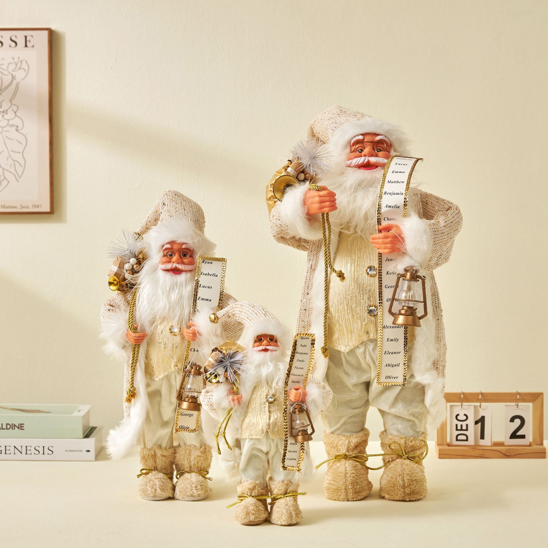 Xintean Santa Claus Ornaments Bible New Creative Christmas Decorations Home Doll Ornaments Nordic Cross-border