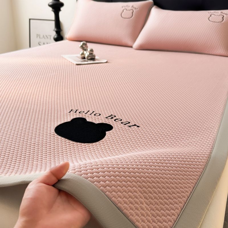 Picture of Class A cool feeling ice bean ice silk mat three-piece set 2025 summer new air conditioning soft mat mat machine washable