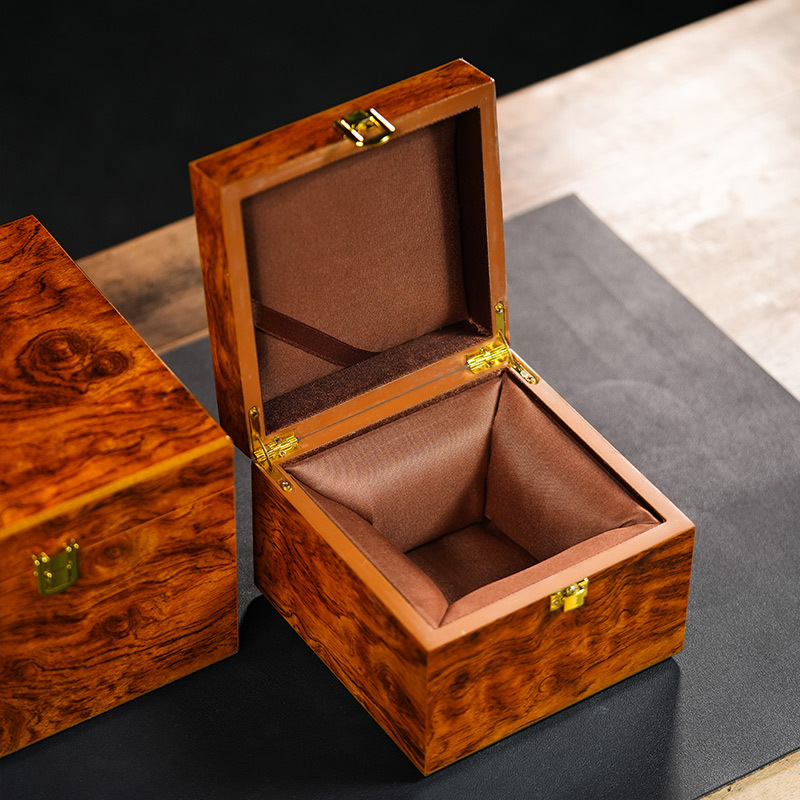 Imitation Golden Nanmu Box, Retro National Style Purple Clay Pot, Master Cup, Built-In Packaging Box, Porcelain Tea Set, Brocade Box Packaging