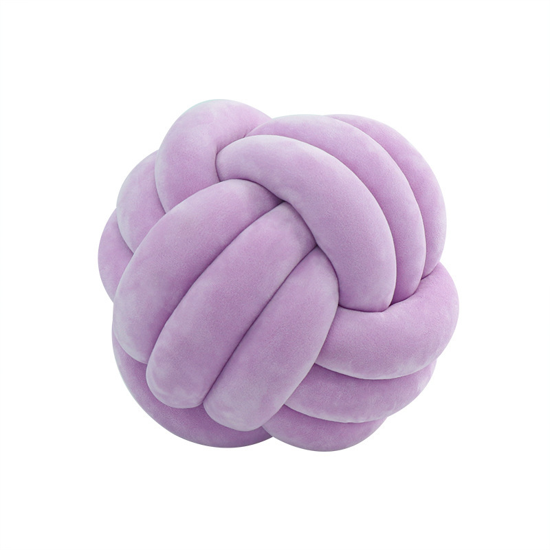 Picture of Ins Popular Three-Strand Rope Knotted Round Ball Home Fabric Creative Hand-Woven Decorative Pillow Cushion Lumbar Cushion