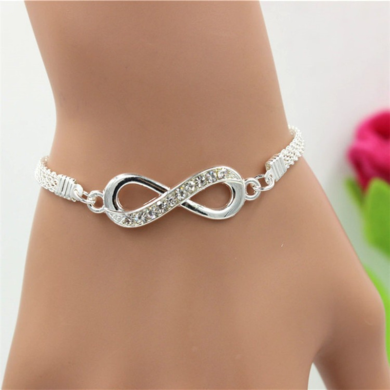 European and American Hot-selling Infinite Diamond Bracelet Personalized Simple Unisex Universal Internet Celebrity Star Fashion Hand Jewelry