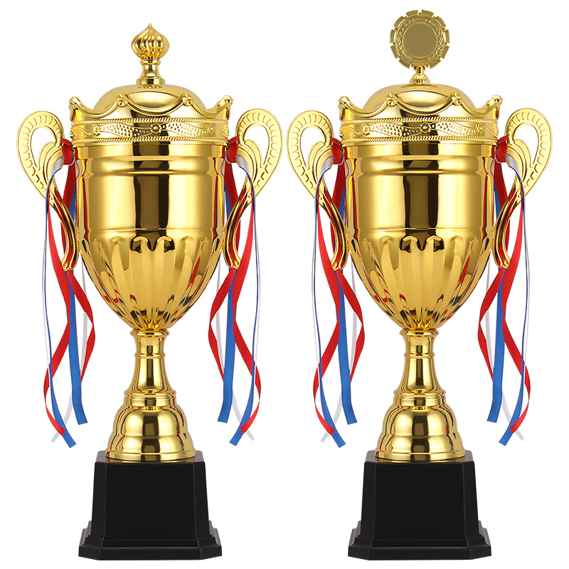 Picture of Universal metal crown trophy Sports Basketball football crown trophy binaural Gold Cup with lid logo can be added