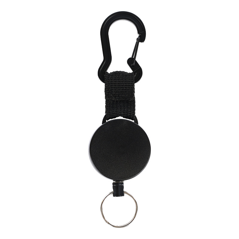 Picture of Outdoor mountaineering buckle creative stainless steel wire rope key chain anti-loss anti-theft key chain rebound retractable easy to pull