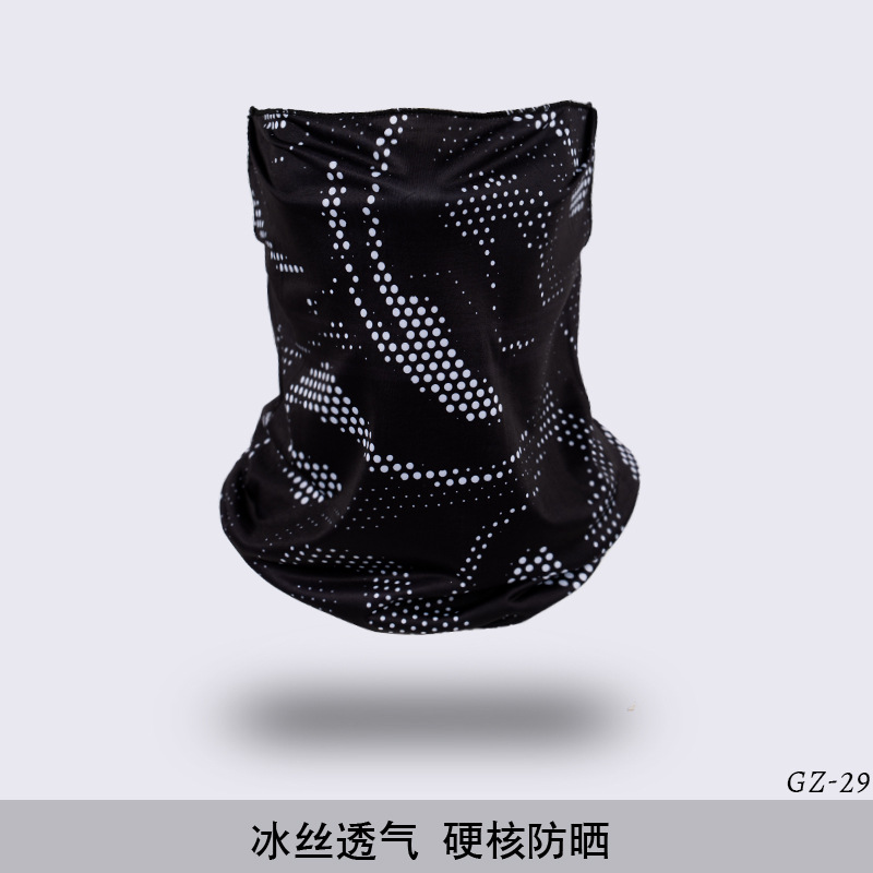 Picture of Outdoor ice silk mask changeable ear scarf men's and women's bicycle riding hood collar sun protection scarf summer