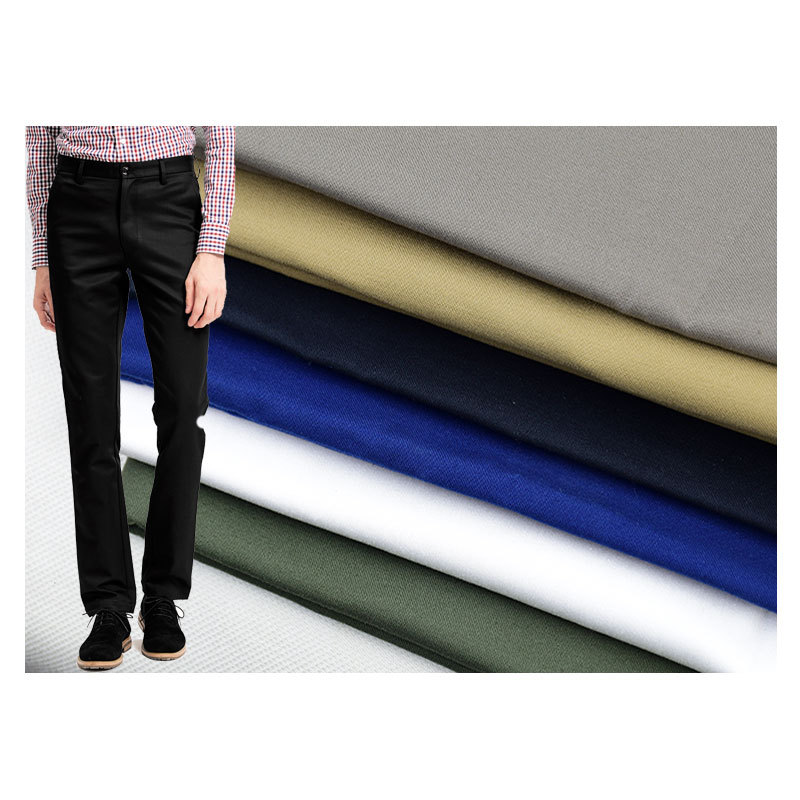 97% cotton 3% spandex satin stretch cotton autumn and winter fashion casual wear work clothes pants fabric