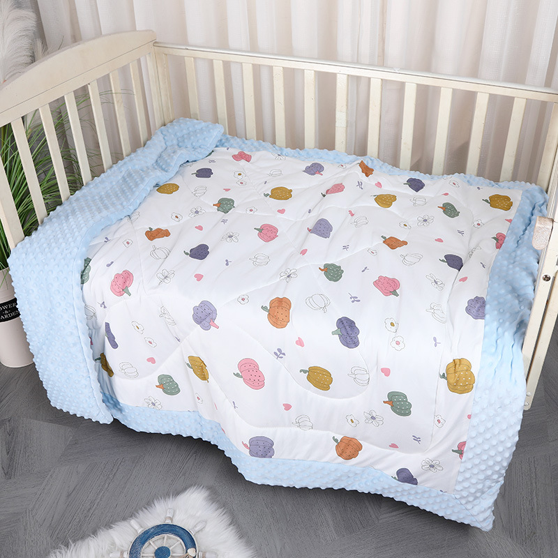 Picture of Spring and Autumn Quilt for Kindergarten Babies, All-Season Blanket, Newborn Swaddle, Bean Velvet Air Conditioning Quilt, Infant Cartoon Pattern