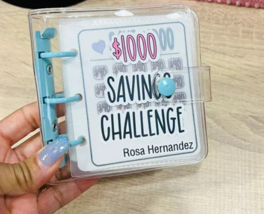 Picture of Cross-Border Spot Mini Binder Savings Challenge Money Clip Gift Mini Money Saving Loose Leaf