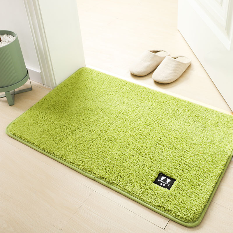 Picture of Toilet Floor Mat Door Absorbent Dirty-Resistant Bathroom Anti-Slip Mat Thickened Plush Toilet Door Mat Machine Washable