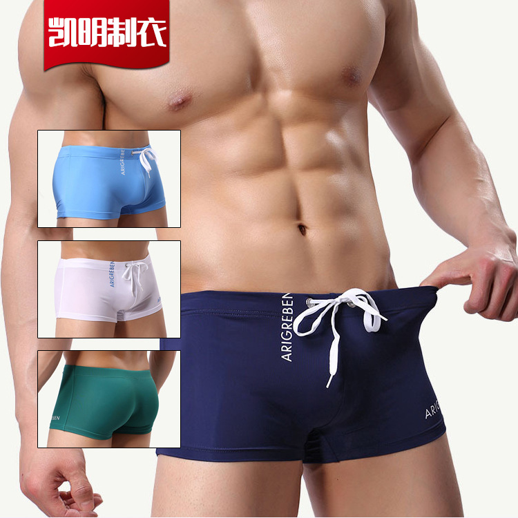 Tie Men's Swimming Trunks Boxer Sexy Fashion Hot Spring Swimming Trunks Summer Quick-Drying Wholesale Men's Boxer Swimming Trunks Manufacturer