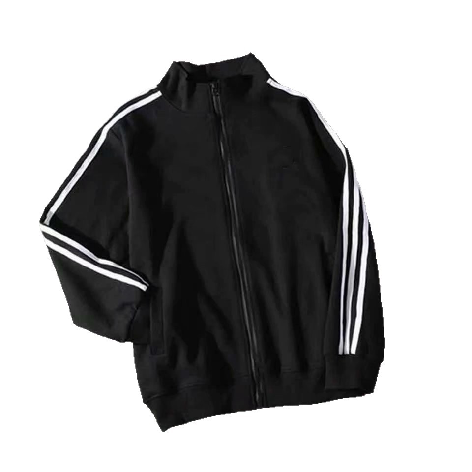 Picture of Spring and Autumn New Three Bar Coat Women's Korean Thin Jacket Student Black Baseball Suit Women's Loose Casual Top