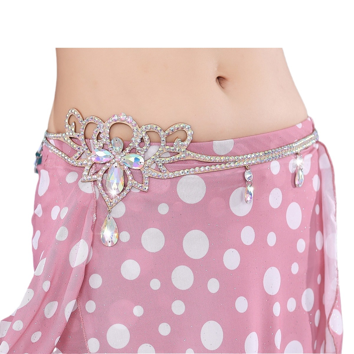 Belly Dance Waist Chain Oriental Dance Turkey Belt Color Diamond Dance Chain Accessories Women's Rhinestone Waist YL066