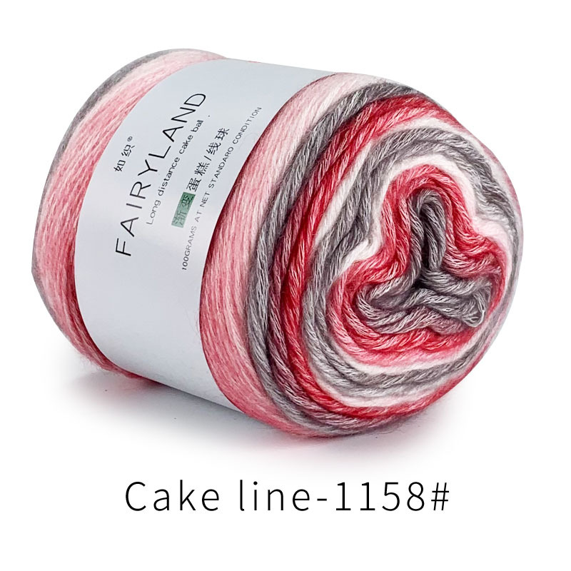 Picture of Cake line gradient segment dyed milk cotton wool ball ball scarf hat diy hand woven thread ball wholesale