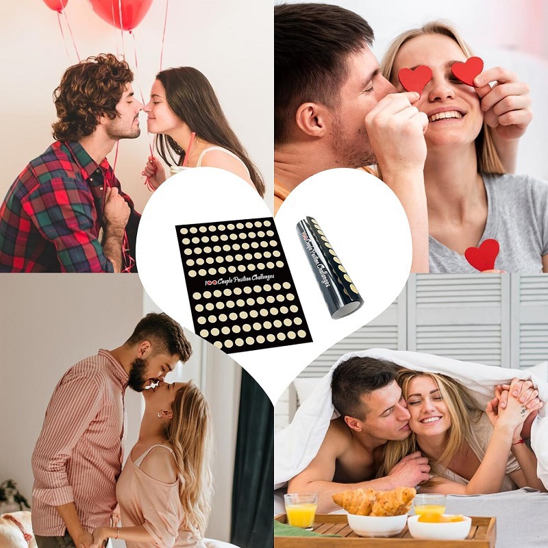 Picture of Cross-border New Valentine's Day Scratch Poster 100 Sex Position Challenge Scratch Poster Couple Gift