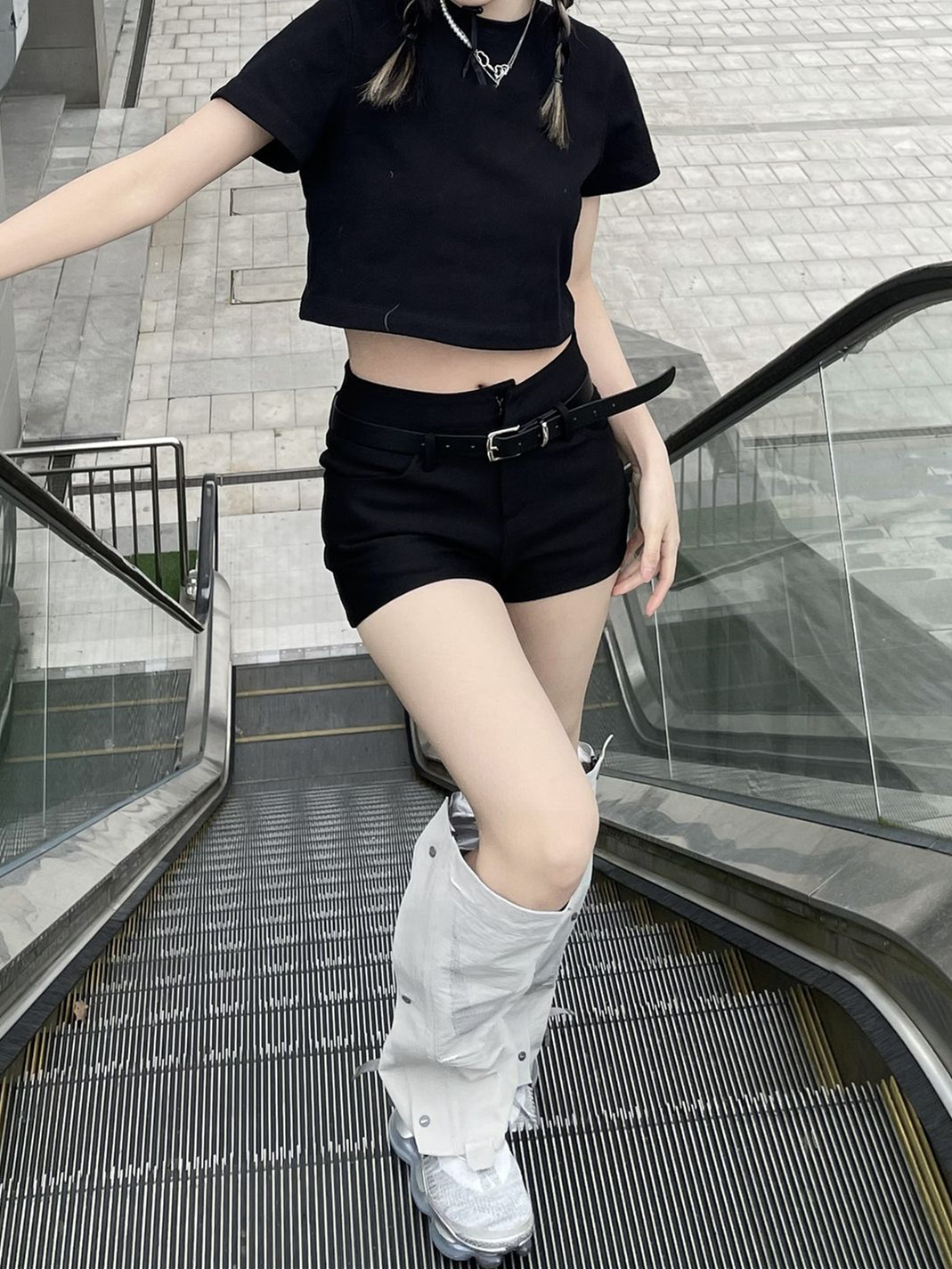plus size chubby girl Black Sexy Casual Pants Women's Outerwear 2024 Summer Shorts American Style Hot Pants
