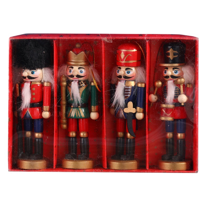 European-style soldier 12CM Nutcracker puppet character series wooden ornaments Christmas Gifts Wholesale