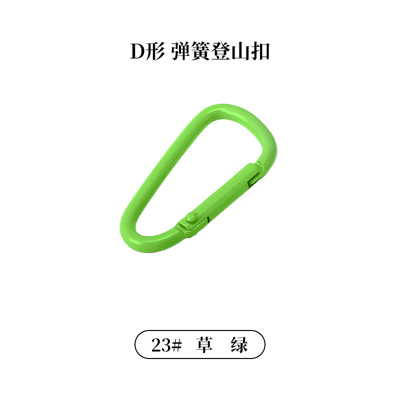 Picture of Factory wholesale color alloy quick-hanging buckle paint macaron yellow keychain gourd-shaped D-shaped carabiner