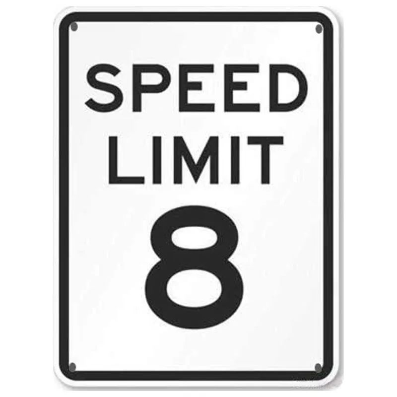 Picture of Retro No Speed Limit Sign Poster American Iron Painting Cross-Border Best-Selling Bar Cafe Wall Decoration