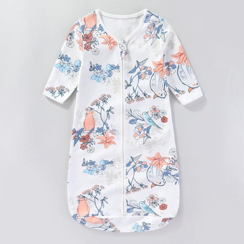 Picture of Baby Cotton Sleeping Bag Anti-Scare Integrated Swaddling Baby Newborn Long Sleeve Swaddling Four Seasons Universal Cross-border