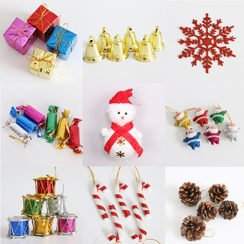 Christmas tree pendant set accessories for the elderly small drum candy small gift bag a lot of Christmas gift bag wholesale
