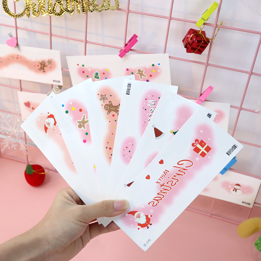 Picture of New cute Christmas face tattoo stickers love snowflake elk girl blush makeup face stickers cross-border in stock