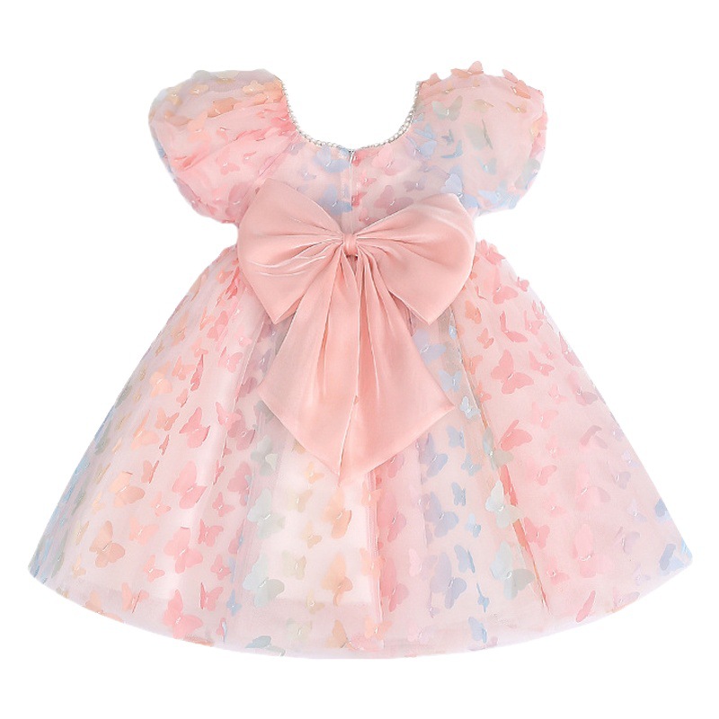 Children's Internet Popular Cute Bow Summer Skirt Girls Summer dress 2025 New Baby Princess Dress Summer