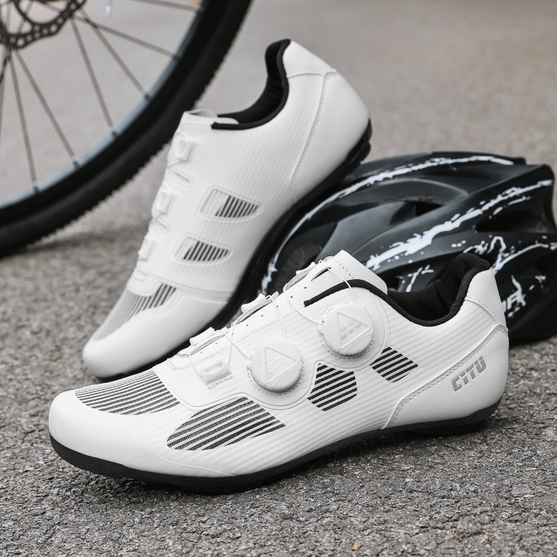 New Seamless Road Car Lock Shoes Breathable Summer Lockless Cycling Shoes Hard Bottom Mountain Bike Lock Shoes Racing Cycling Shoes